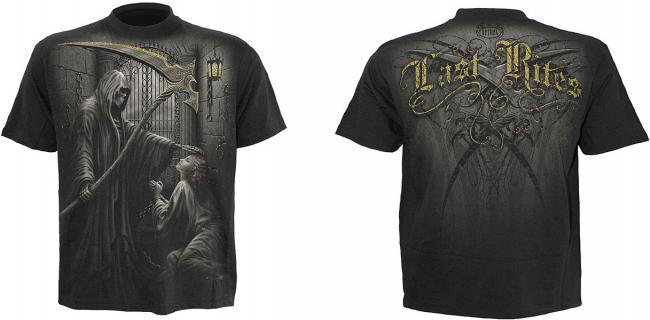 Last Rites T-Shirt in look carbone con stampa speciale Last Rites T-Shirt in look carbone con stampa speciale