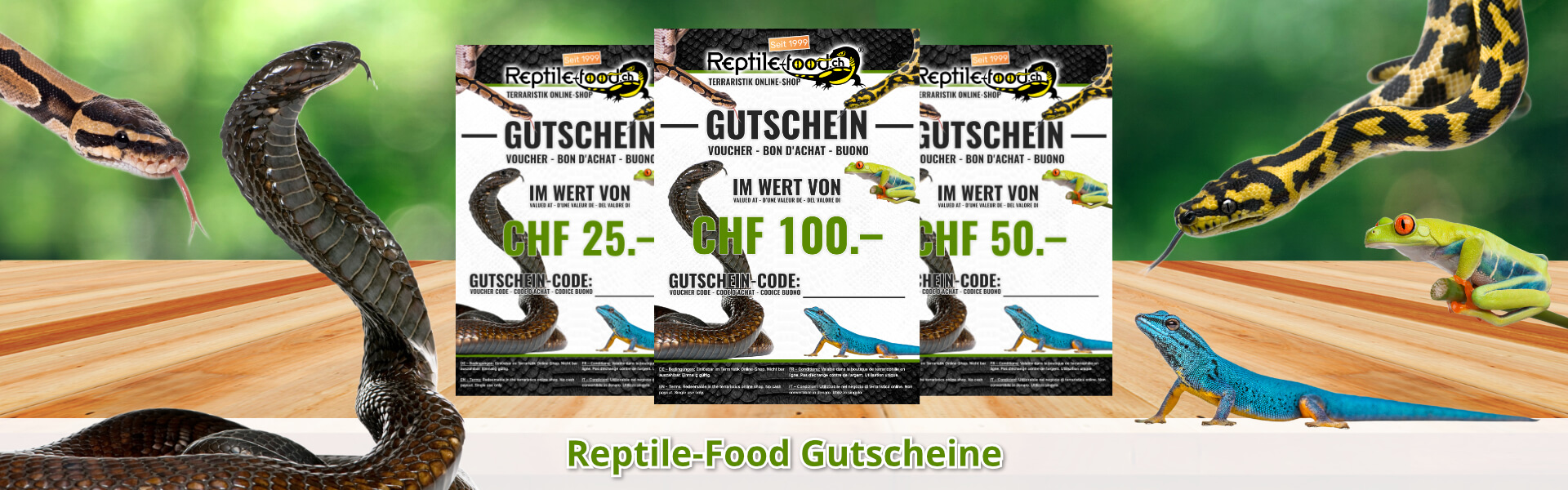 Reptile-Food Gutscheine