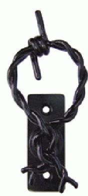 2 supporti con cappio in filo spinato nero