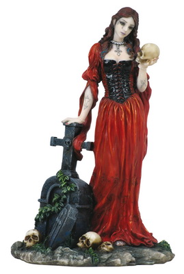 708-4164 Gothic Queen in rotem Prachtkleid