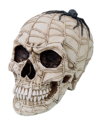 766-5488 Crâne avec design de toile d'araignée