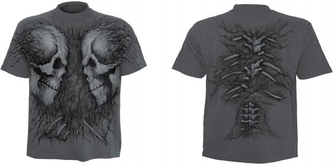 ds116624-skull-fossils Fossil Skulls T-Shirt im Kohle-Look