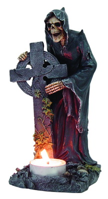 Bougie chauffe-plat Faucheuse sur une croix