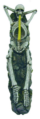 Porta incenso scheletro sdraiato