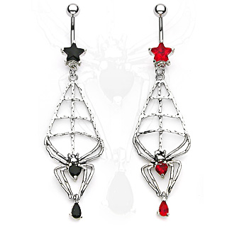 Gothic Style Piercing nombril rouge Gothic Style Piercing nombril rouge