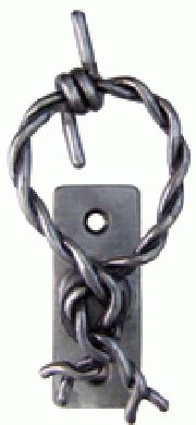 2 supporti con cappio in filo spinato grigio