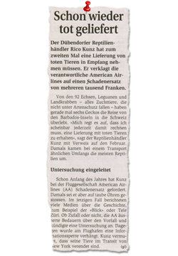 Zeitungsbericht