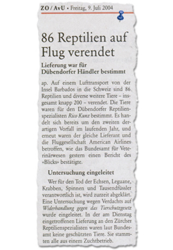 Zeitungsbericht