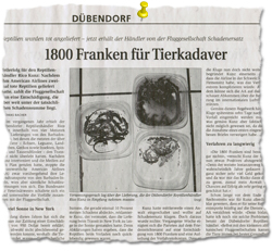 Zeitungsbericht